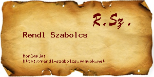 Rendl Szabolcs névjegykártya